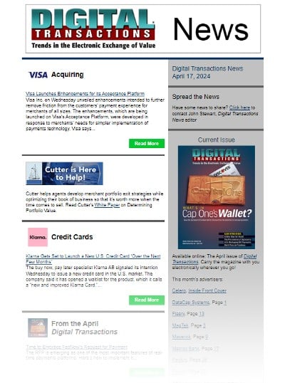 Visa Brushes up on Acceptance; Klarna's New U.S. Credit Card; Fiserv's Clover Kiosk
